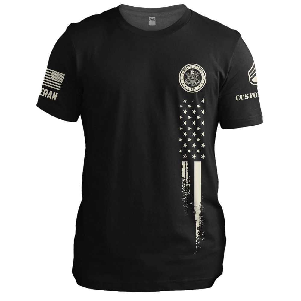 Customized Army Base US Army Veteran – T-shirt – Medalmerch