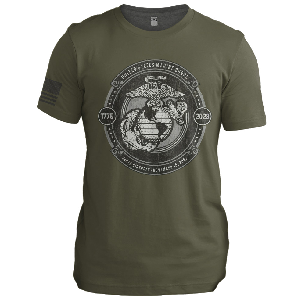 Customized USMC 248 YEARS OF SERVICE TEE – T-shirt – Medalmerch